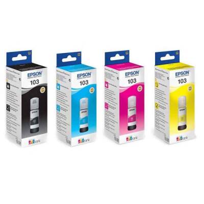 Epson 103 Ecotank 65 ml 4 Renk Kutulu Orijinal Mürekkep Seti - 1