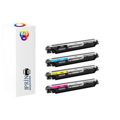 Hp Color Laserjet CP1025 Yazıcı Uyumlu Muadil Toner 126A 4 Renk - 1