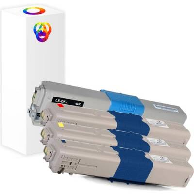 Oki MC342DN Muadil Toner 1 Takım 4 Renk A + Plus - 1